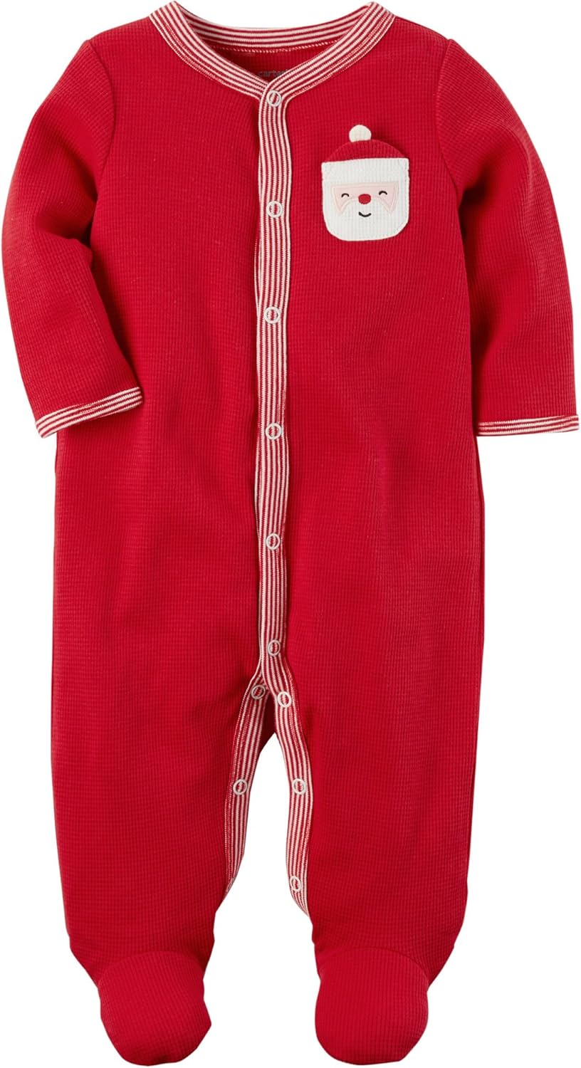 Carters Unisex Baby Sleepers for Christmas Soft Snaps Closure