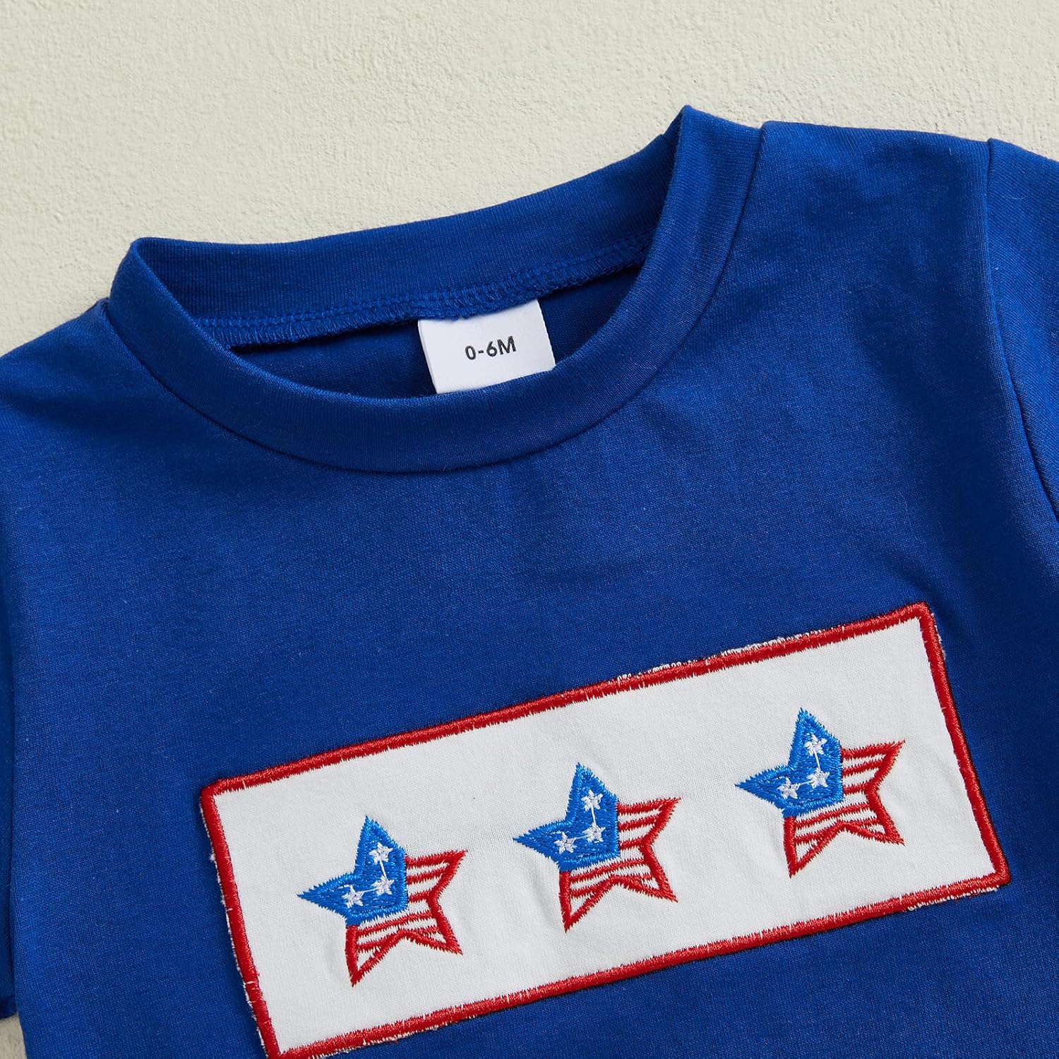 Genuine Patriotic Flag T-Shirt Elastic Shorts for Baby Boy