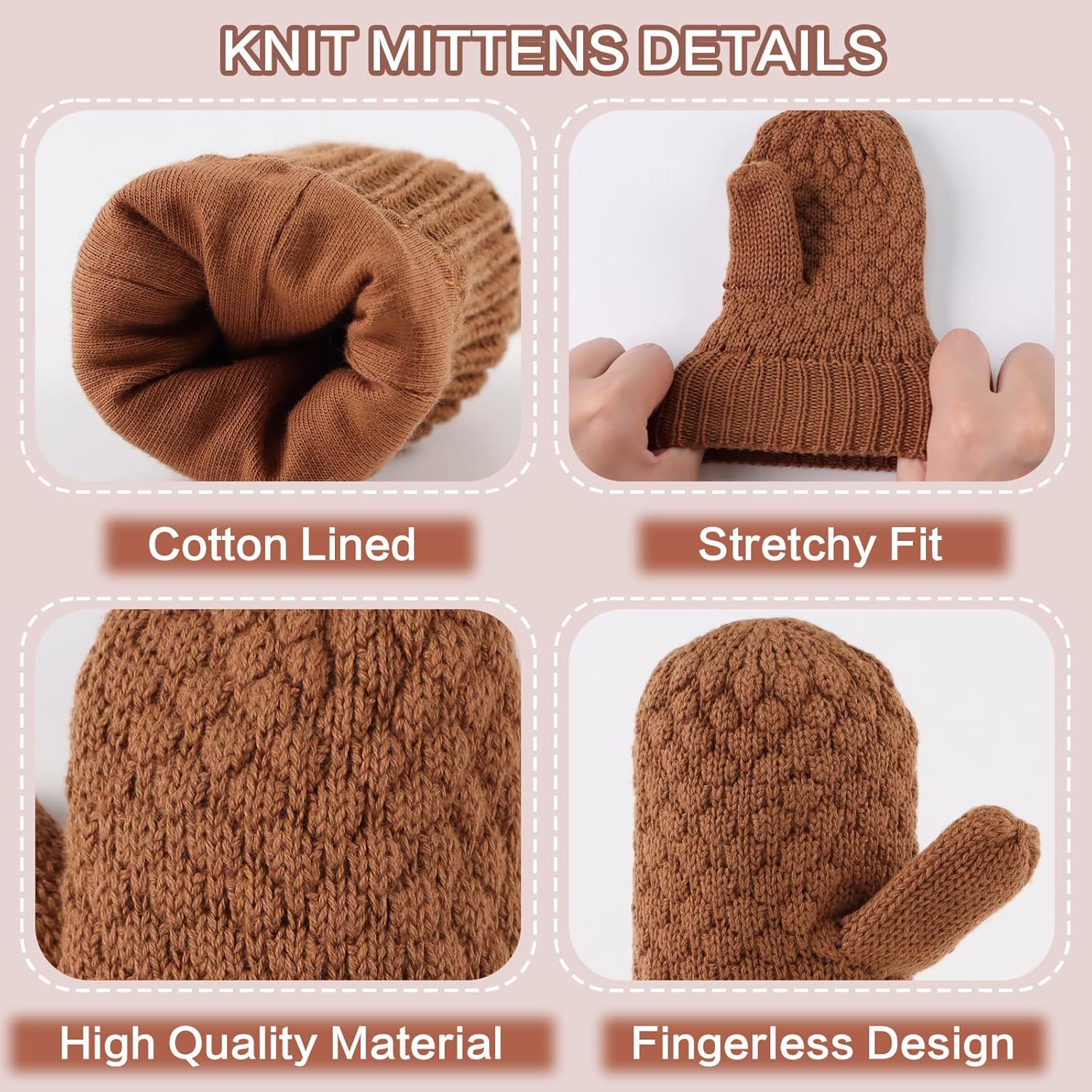 Warm Stretchy Toddler Mittens Perfect Gift for Kids Soft Flexible and Durable