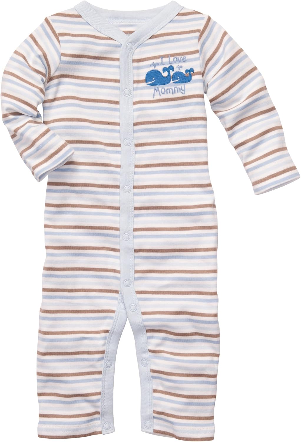 OshKosh infant boys snap front striped blanket sleepwear I Love Mommy