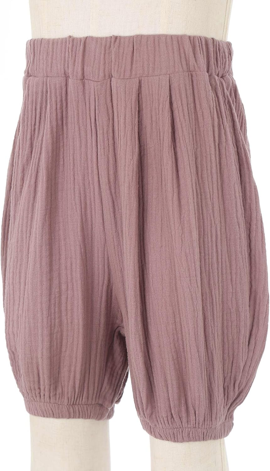 Runqhui Cotton Linen Shorts for Kids