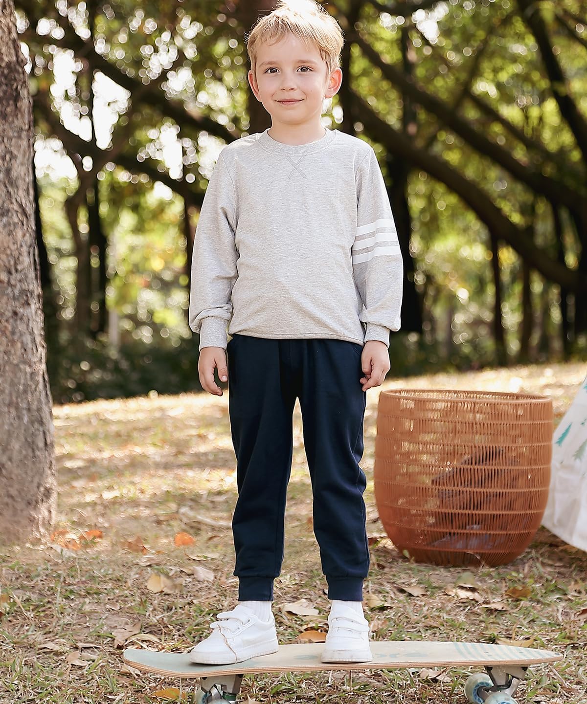 GFQLONG Toddler Boys 2-Pack Cotton Active Jogger Sweatpants
