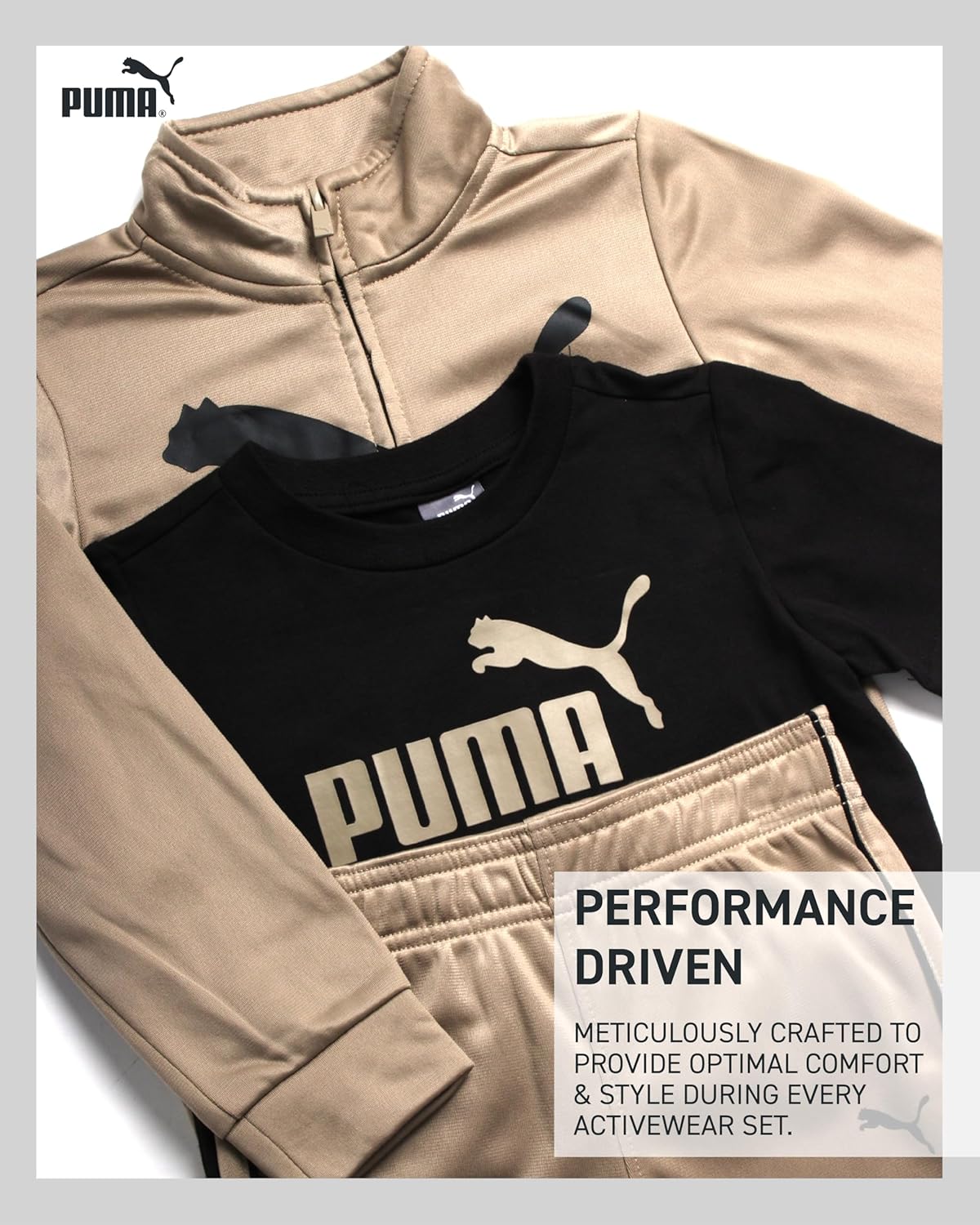 PUMA 3-Piece Toddler Boys Athletic Jogset