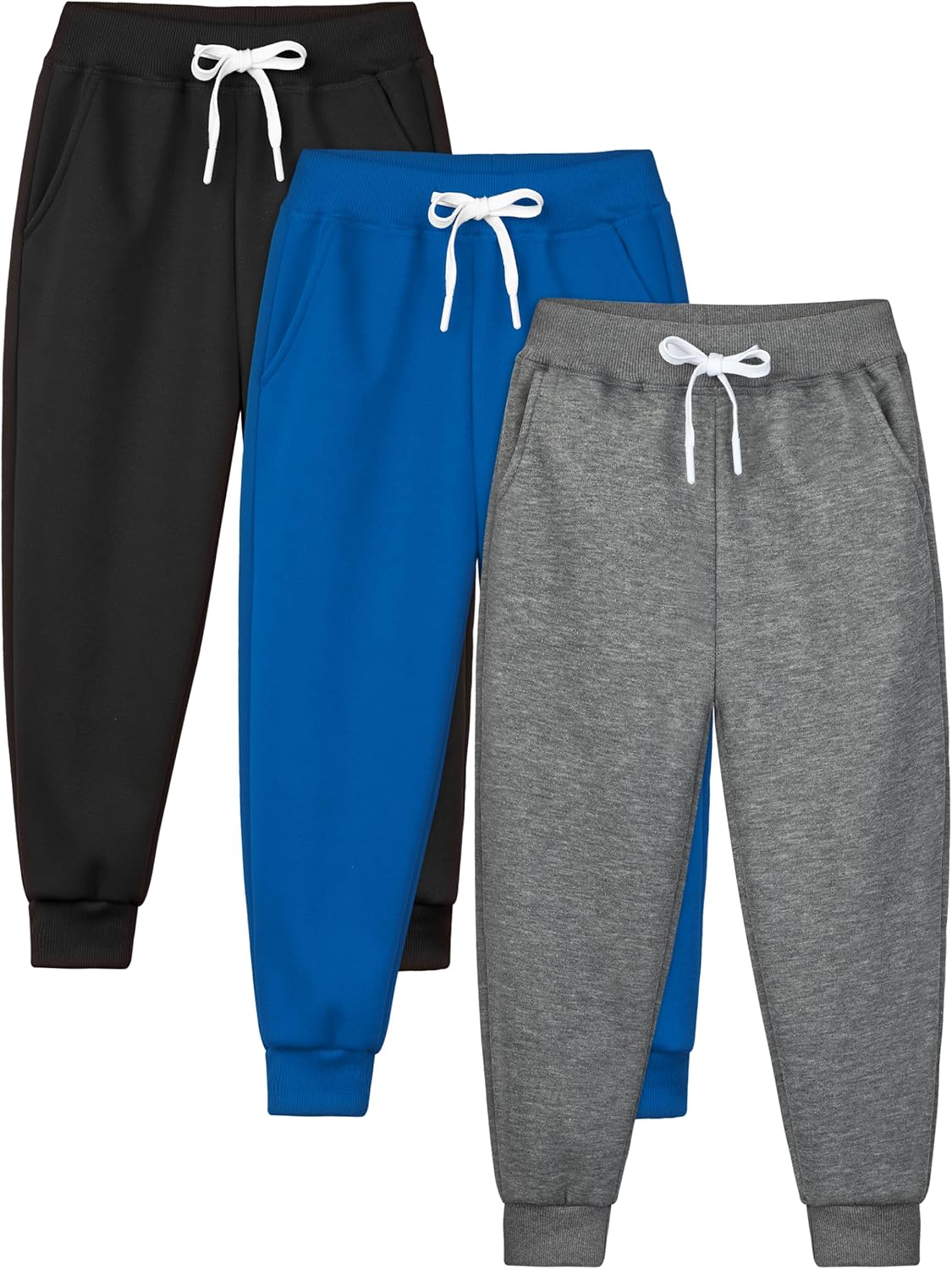 Resinta 3-Pack Pull-On Fleece sweatpants for boys