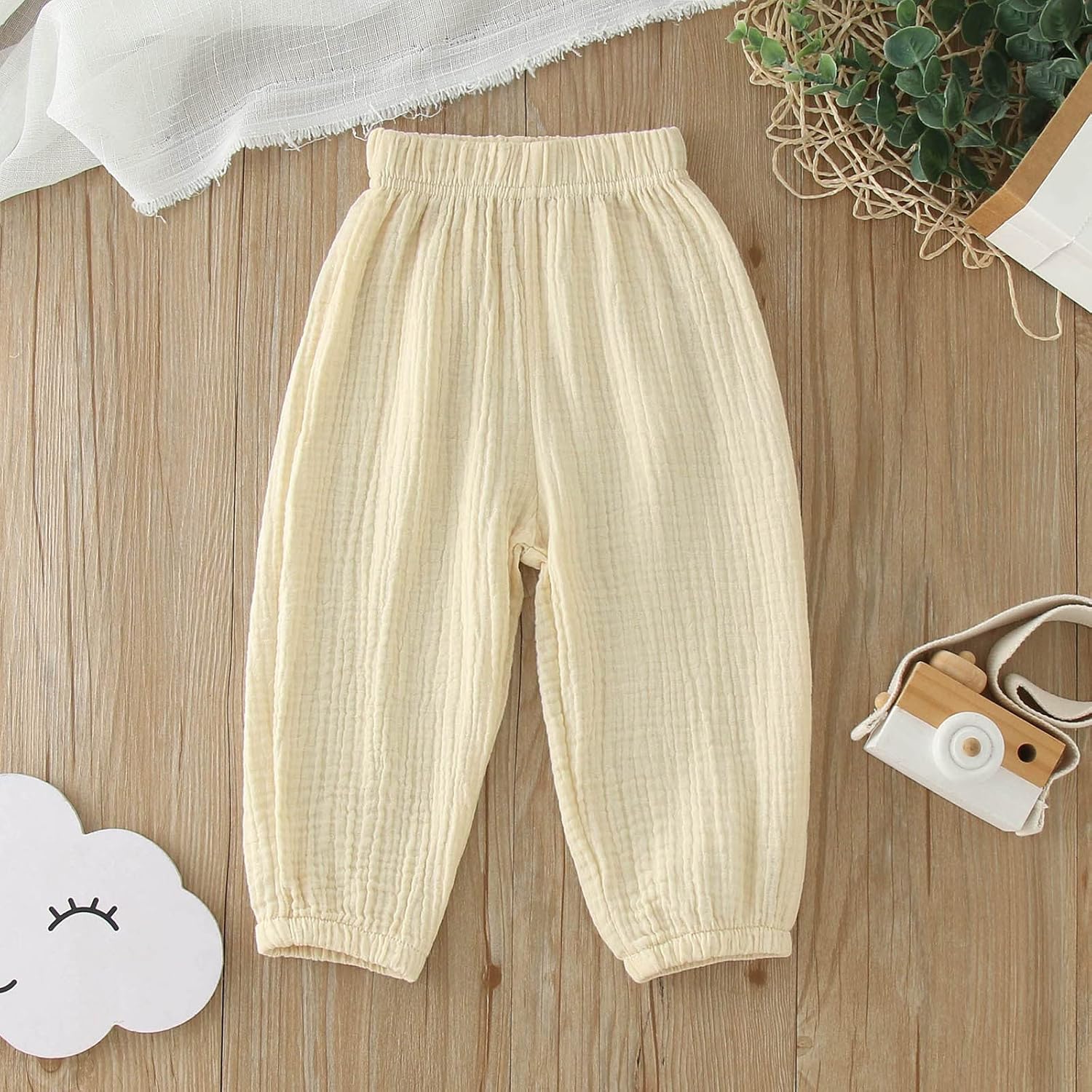 Perfect Fit Cotton Linen Pants for Boys and Girls by Zhizhaihu