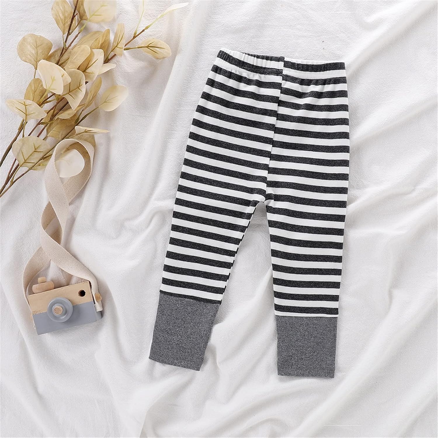 Infant Newborn Baby Striped Patchwork Pants for Boys Girls