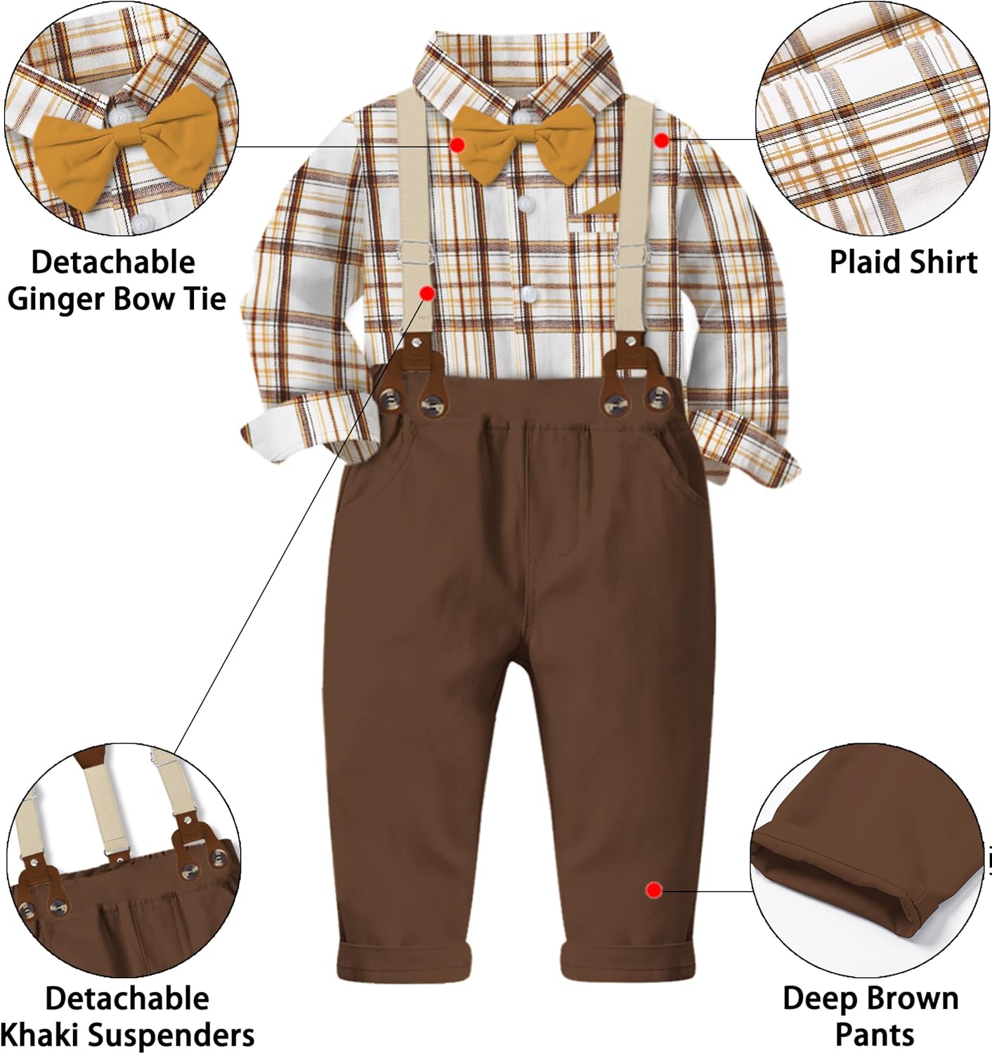 SANGTREEGentleman Outfits Set for Babies 3-6 Months