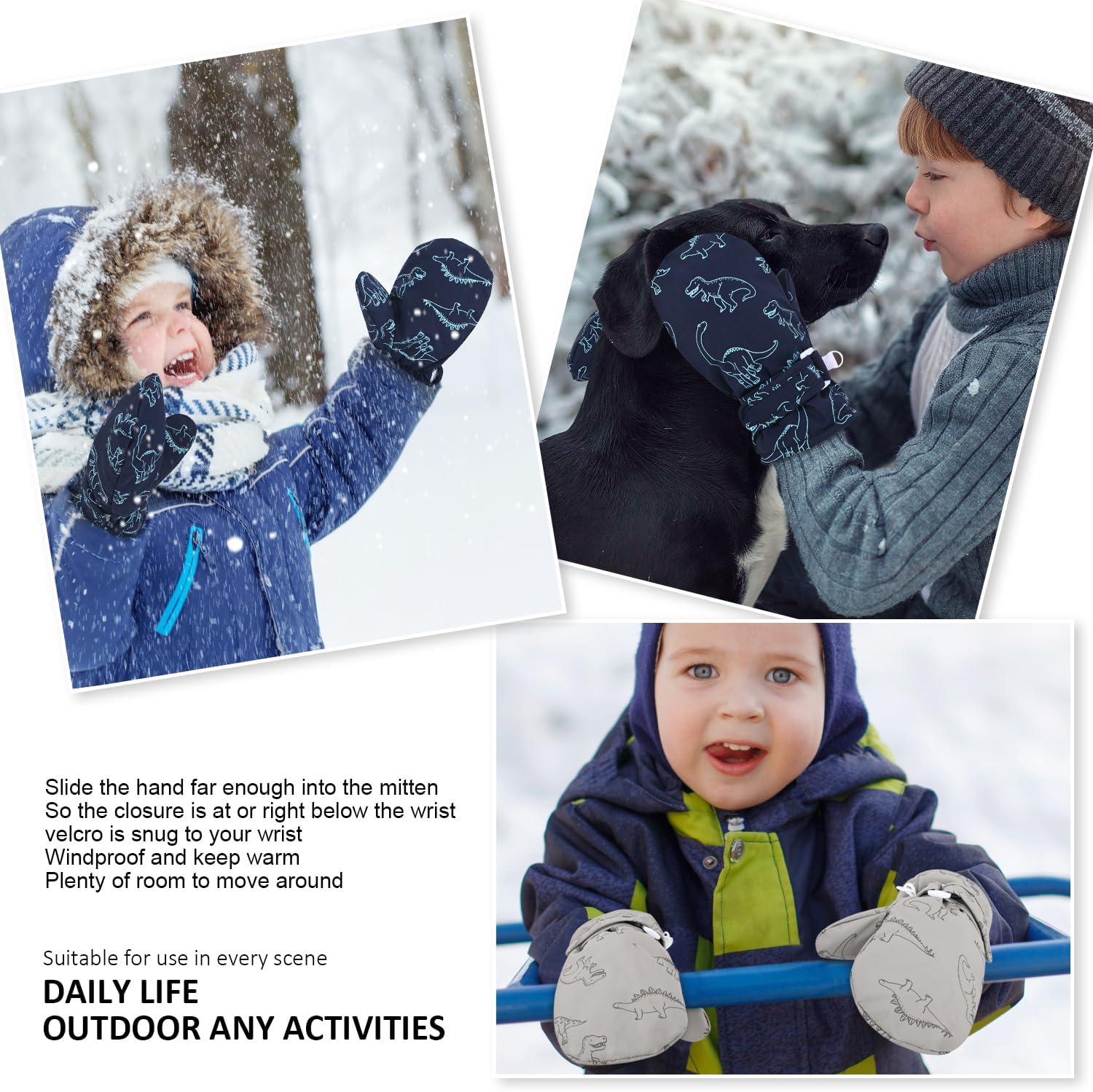 Perfect Winter Gift for Kids Soft Warm Mitten Gloves