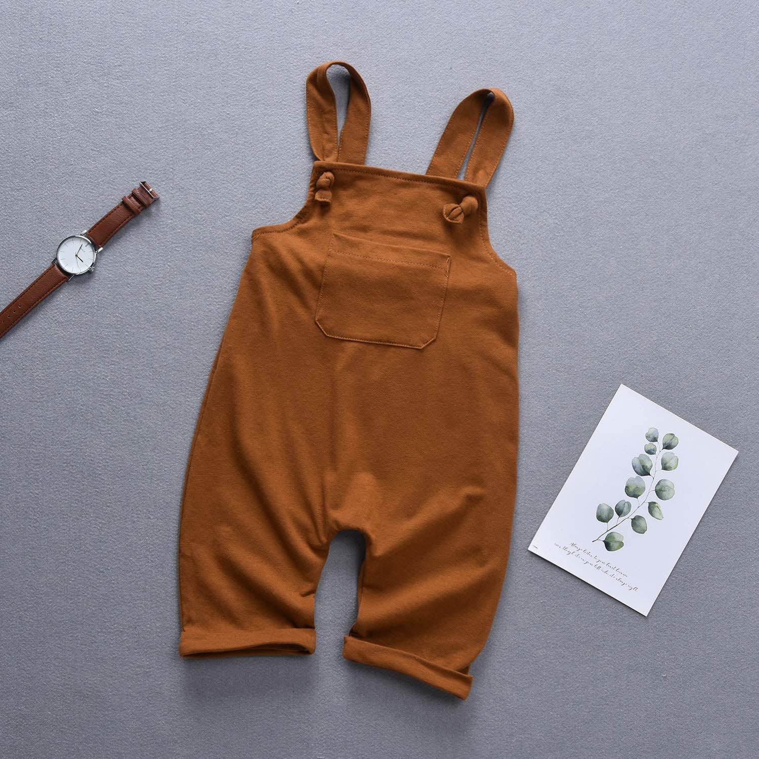 Unutiylo Baby Boys Overalls Set
