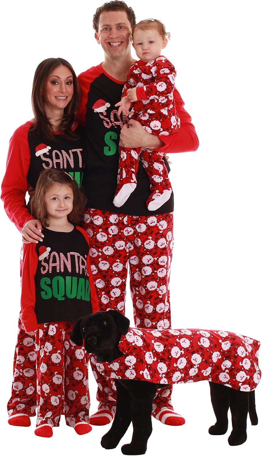 FollowMe Christmas Jammies Santas Squad Pajamas for Family Couples
