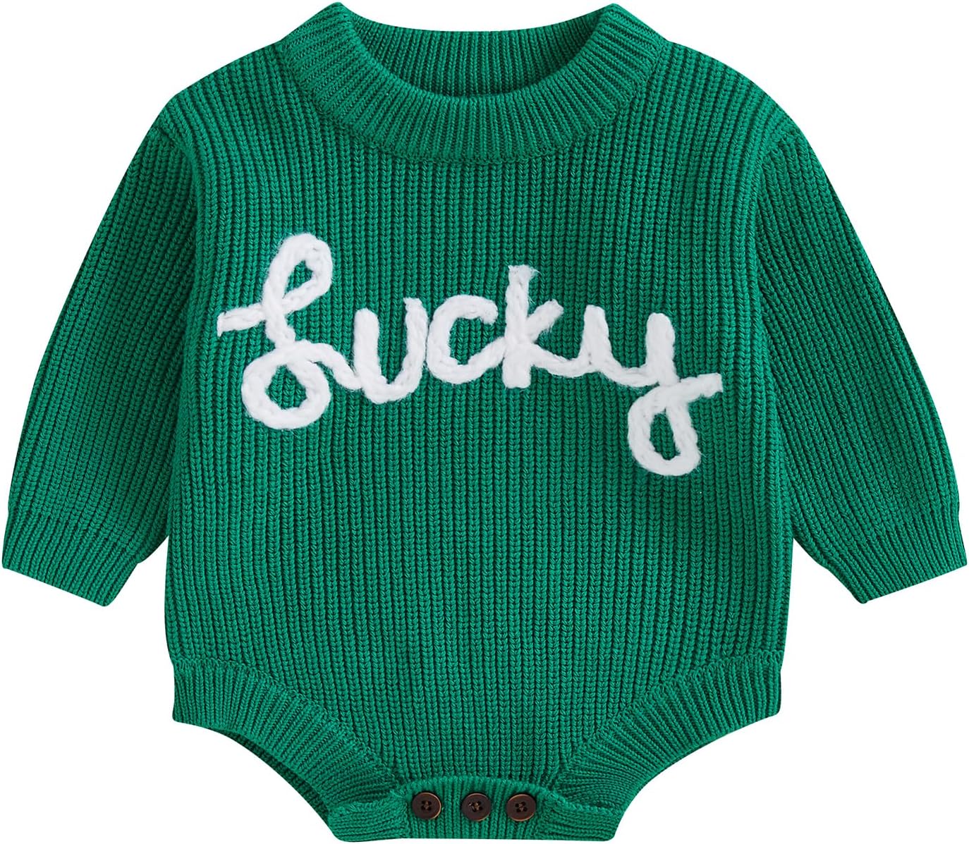 Baby Boy Girl St Patricks Day Romper Knit Sweater Outfit