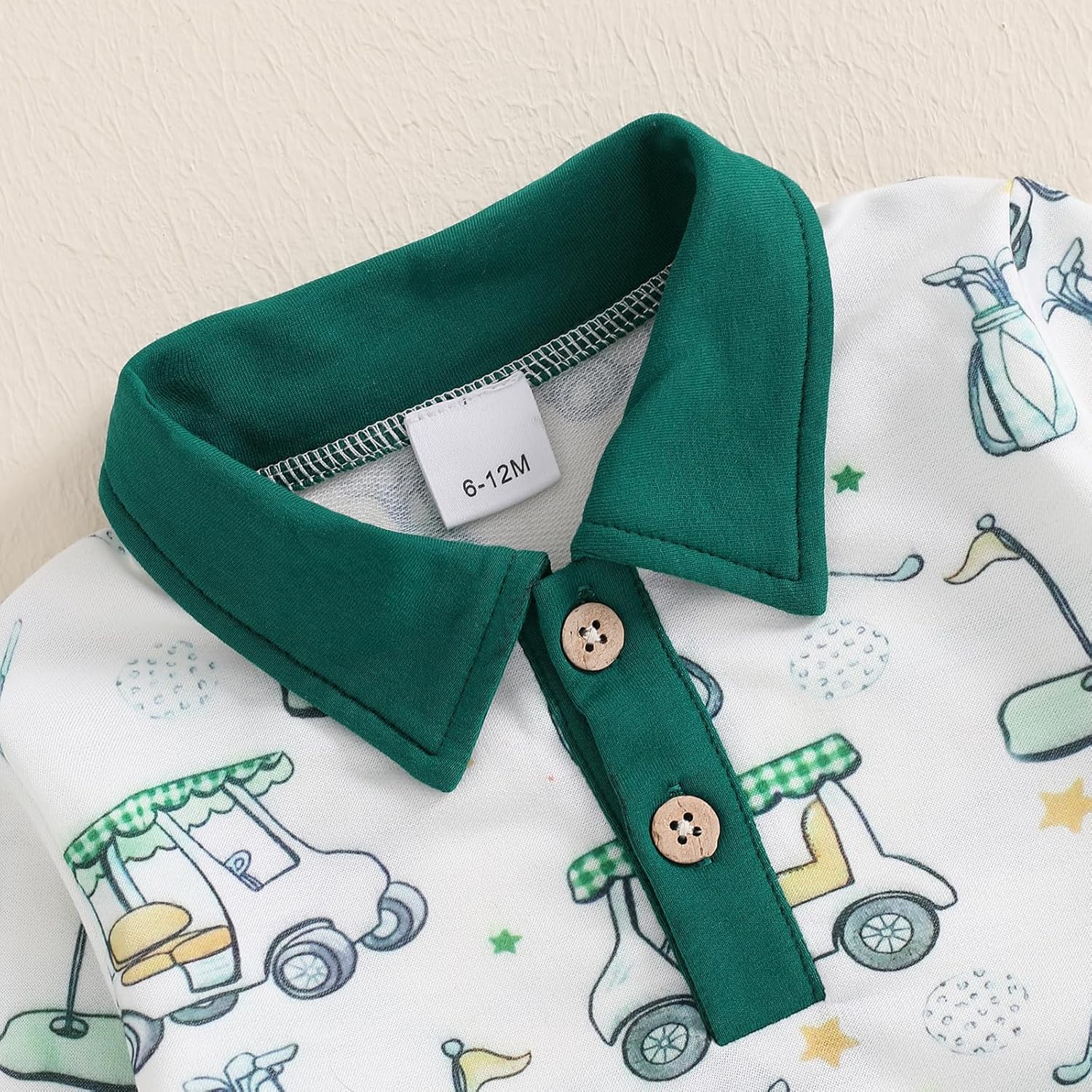 Newborn Baby Boy Golf Outfit Set - Soft Solid Cotton and Polyester