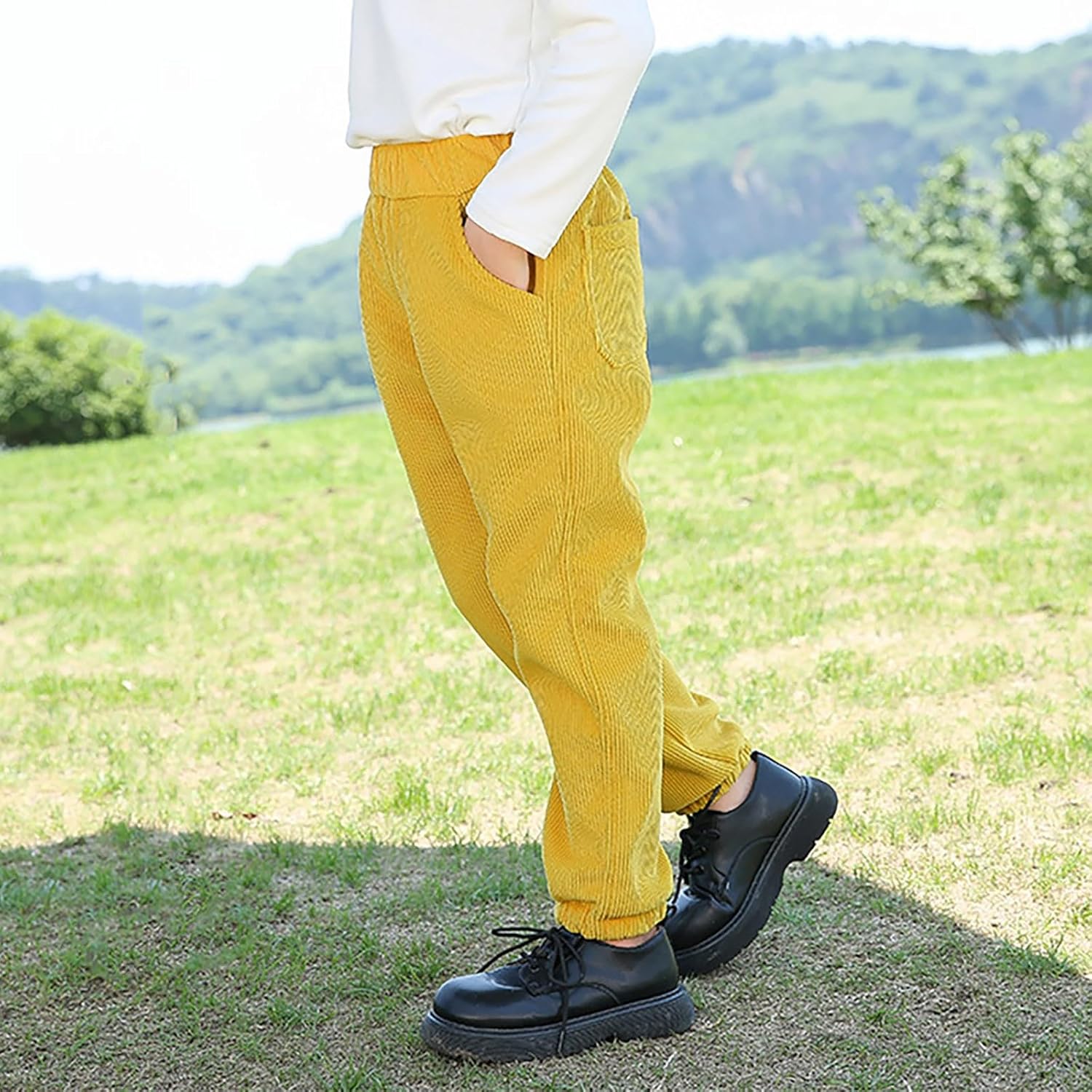 Cotton Solid Corduroy Pants for Babies