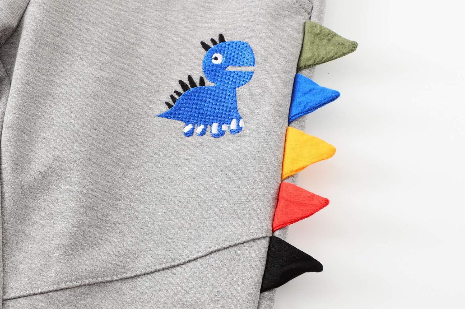 Moonker Tie-Dye Cartoon Dinosaur Printed Winter Baby Trousers