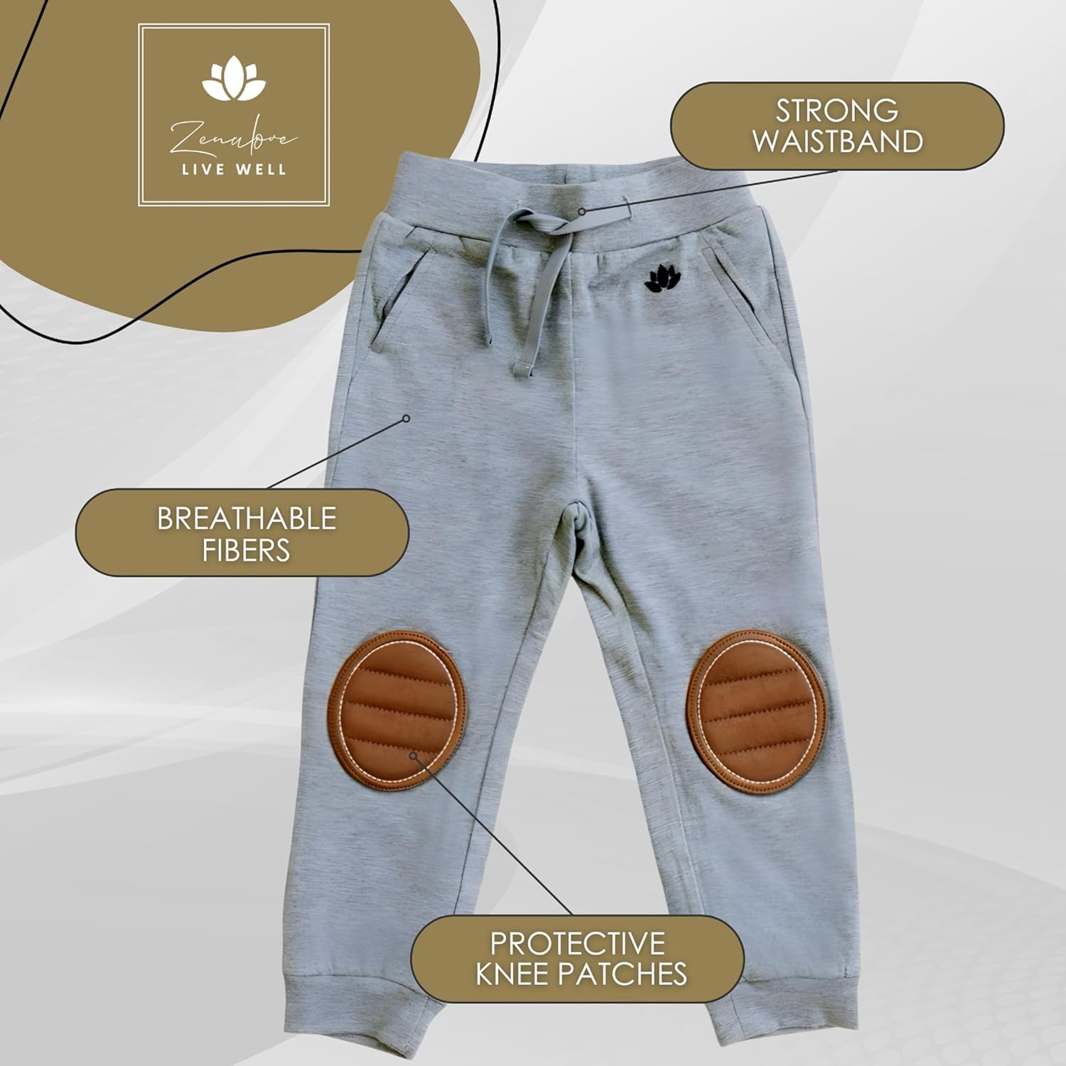 Comfortable Baby Pants with Knee Protection Toddler Preschooler