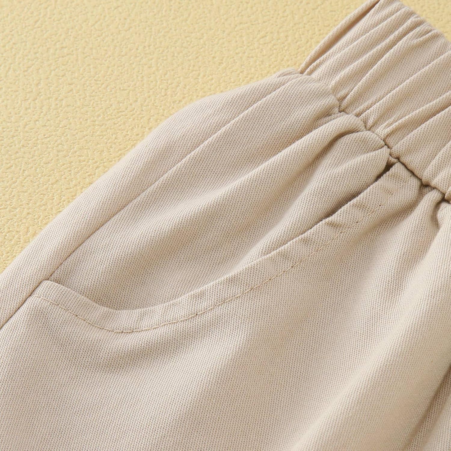 Jogger Pants for Kids Beige Pull-On Enjoyable Activity