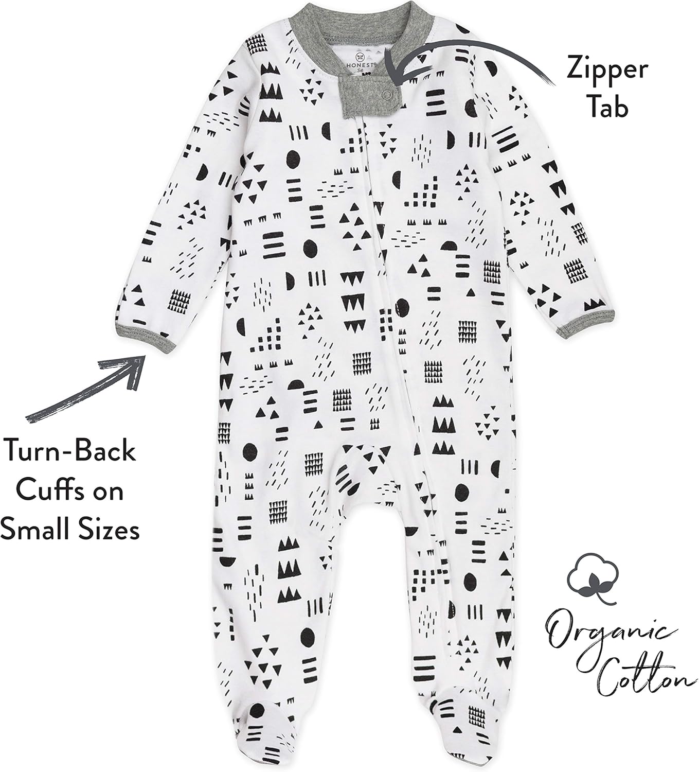 Honest Baby Boys 2-Pack Sleep Play Footed Pajamas Sleepsuit