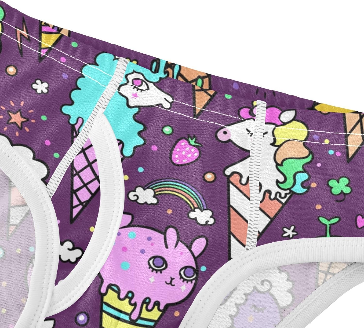 KLL Purple Unicorn Cute Animal Briefs for Boys