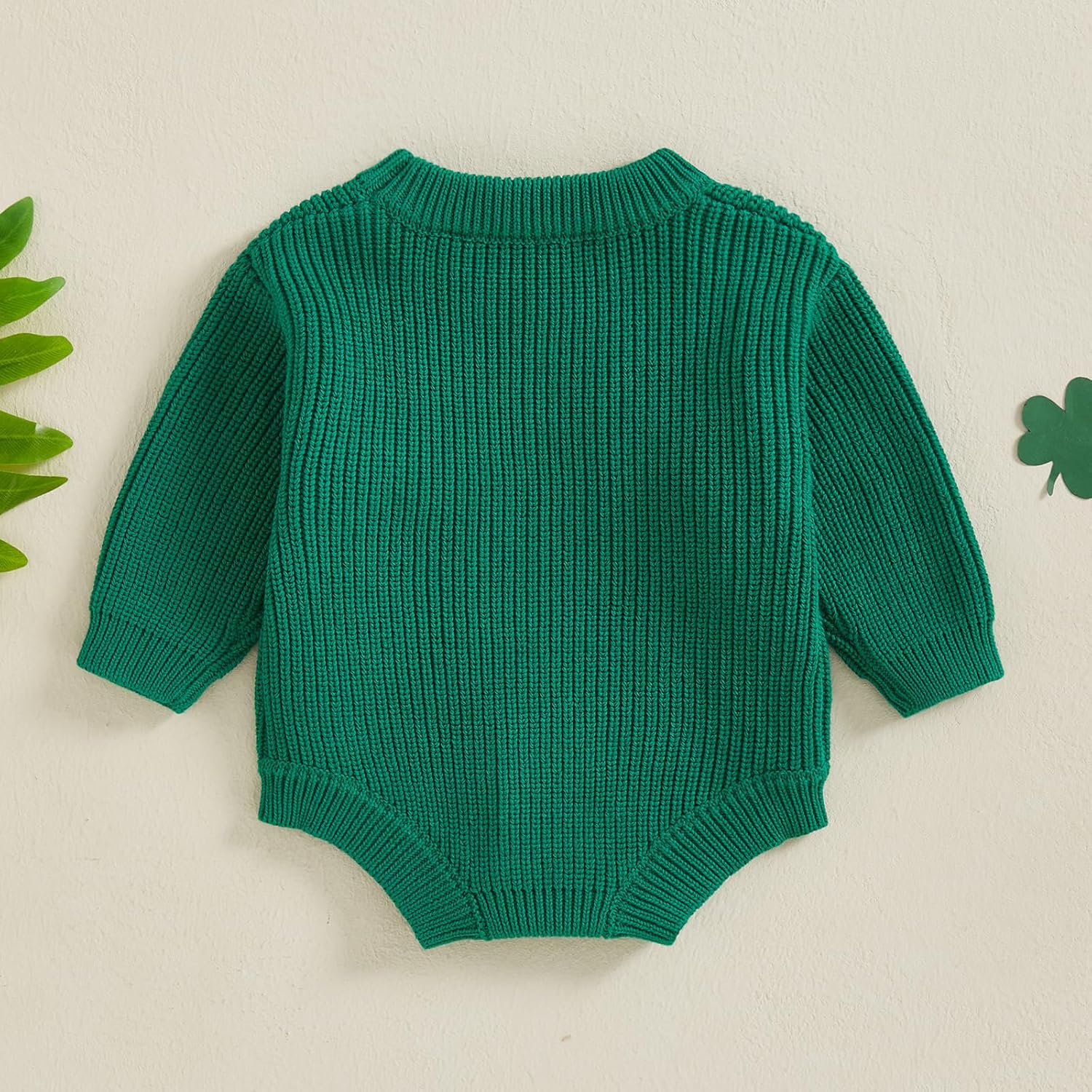 Baby Boy Girl St Patricks Day Romper Knit Sweater Outfit