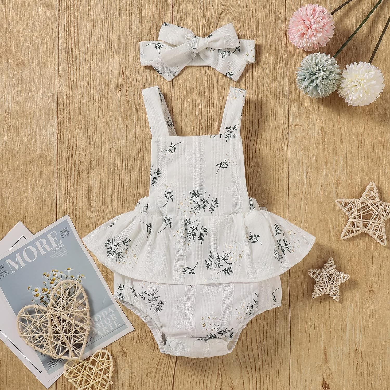 Perfect Baby Essentials Flower-Print Bundle Soft Cotton Comfortable Fit Perfect Gift