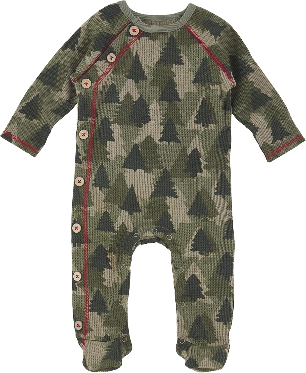 Mud Pie Baby Boys Christmas Camo Waffle Sleeper Snug Cozy