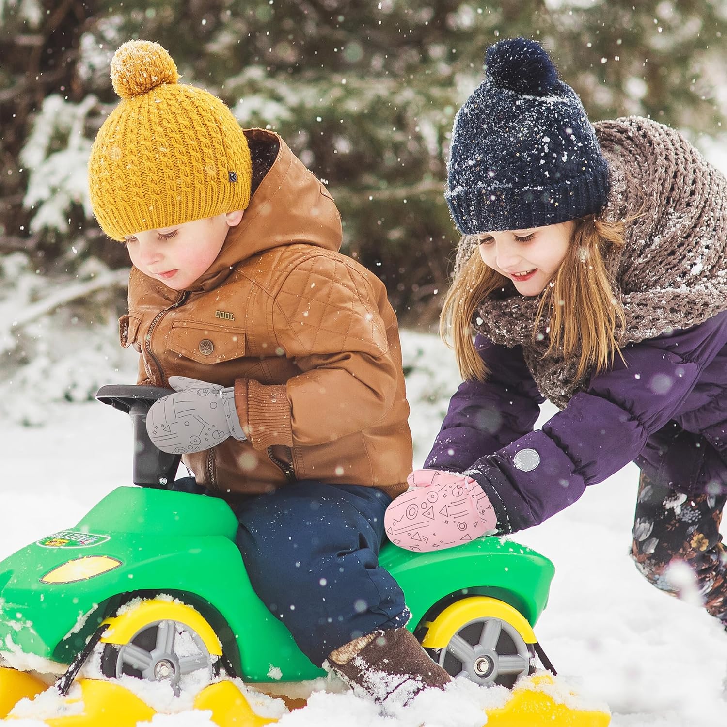 Winter Boys Gloves Waterproof Warm