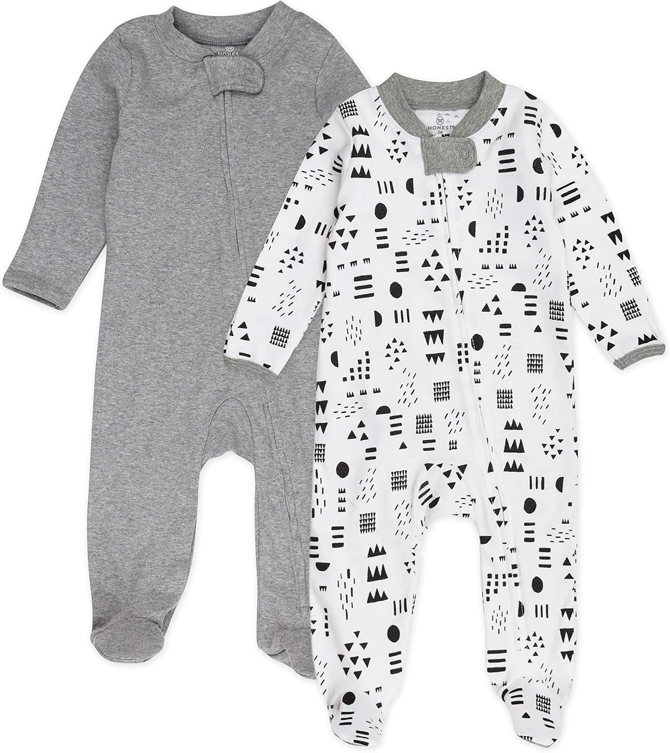 Honest Baby Boys 2-Pack Sleep Play Footed Pajamas Sleepsuit